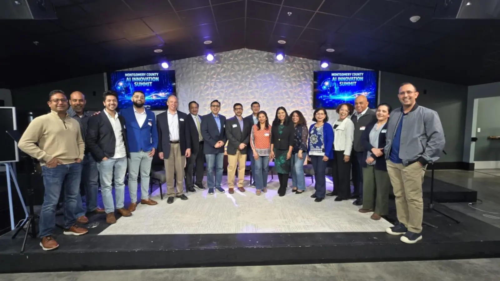 Speakers and community leaders at the Montgomery County AI Innovation Summit